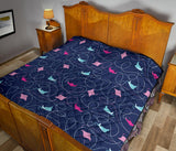 Stingray Pattern Print Design 05 Premium Quilt