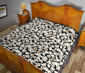 Popcorn Pattern Print Design 02 Premium Quilt