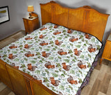 Squirrel Pattern Print Design 02 Premium Quilt