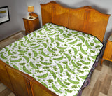Green Peas Pattern Print Design 02 Premium Quilt