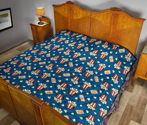 Popcorn Pattern Print Design 03 Premium Quilt