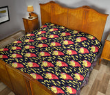 Potato Chips Pattern Print Design 05 Premium Quilt