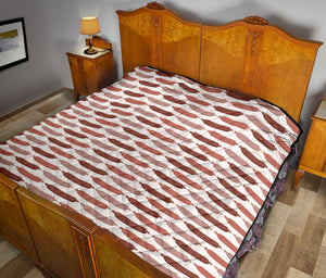 Sausage Pattern Print Design 02 Premium Quilt