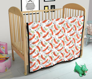 Sausage Pattern Print Design 03 Premium Quilt