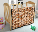 Pretzels Pattern Print Design 02 Premium Quilt