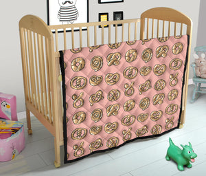 Pretzels Pattern Print Design 04 Premium Quilt