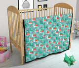 Snail Pattern Print Design 01 Premium Quilt