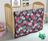 Decorative Heart Pattern Premium Quilt