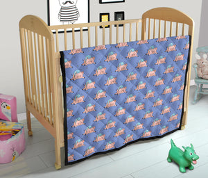 Pig Pattern Print Design 03 Premium Quilt