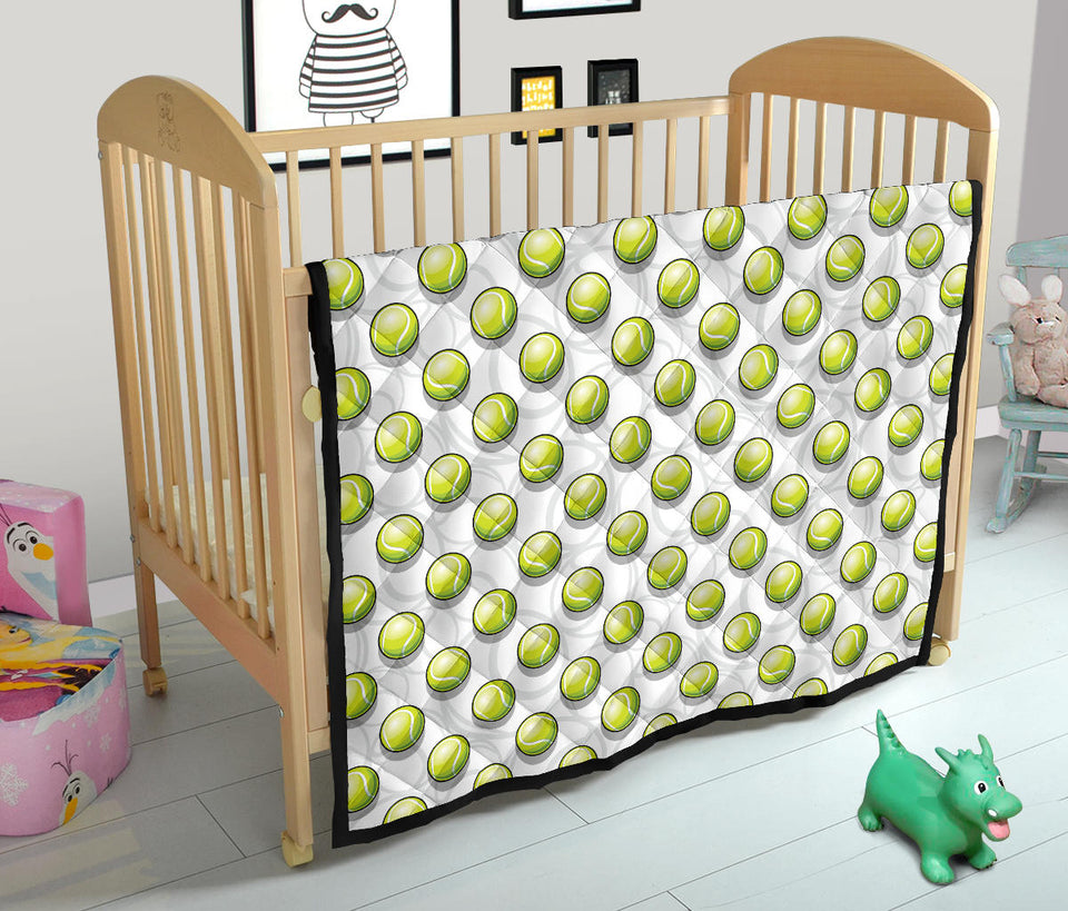 Tennis Pattern Print Design 05 Premium Quilt