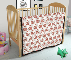 Pretzels Pattern Print Design 01 Premium Quilt