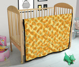 Potato Chips Pattern Print Design 04 Premium Quilt