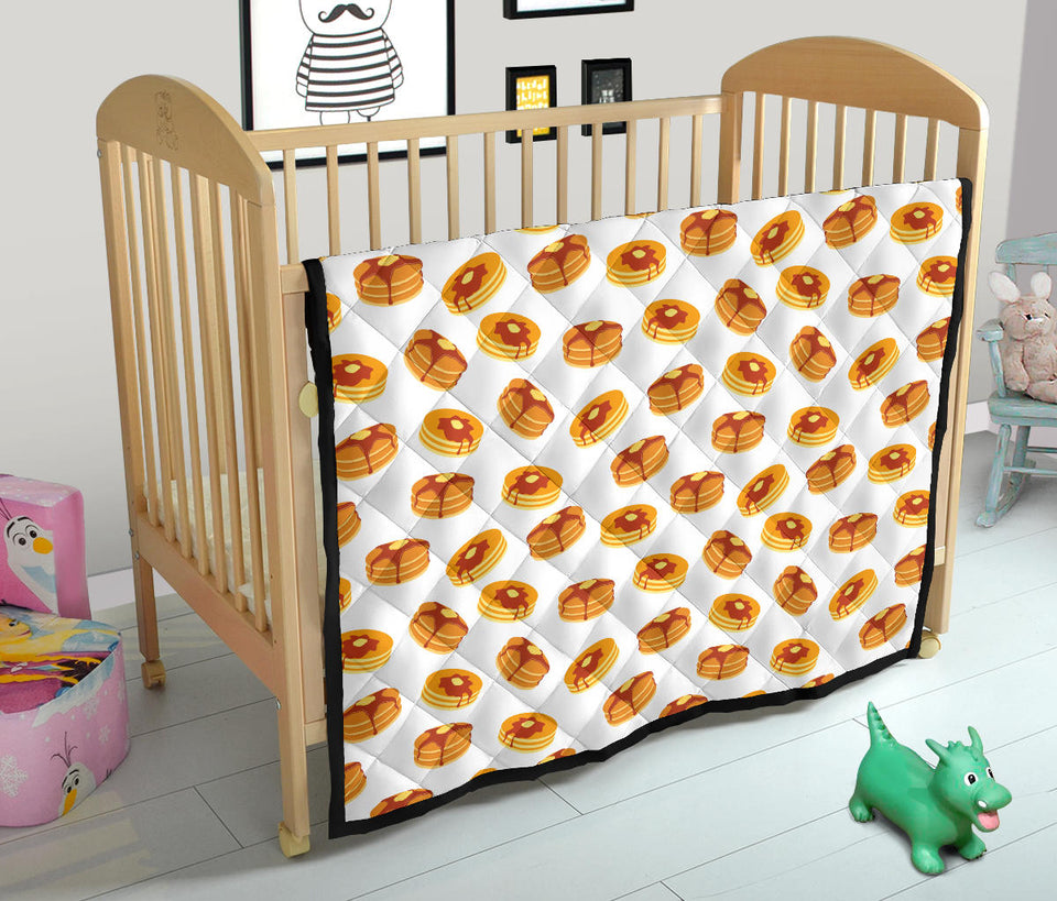 Pancake Pattern Print Design 04 Premium Quilt