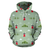 Windmill Green Pattern Men Women Pullover Hoodie