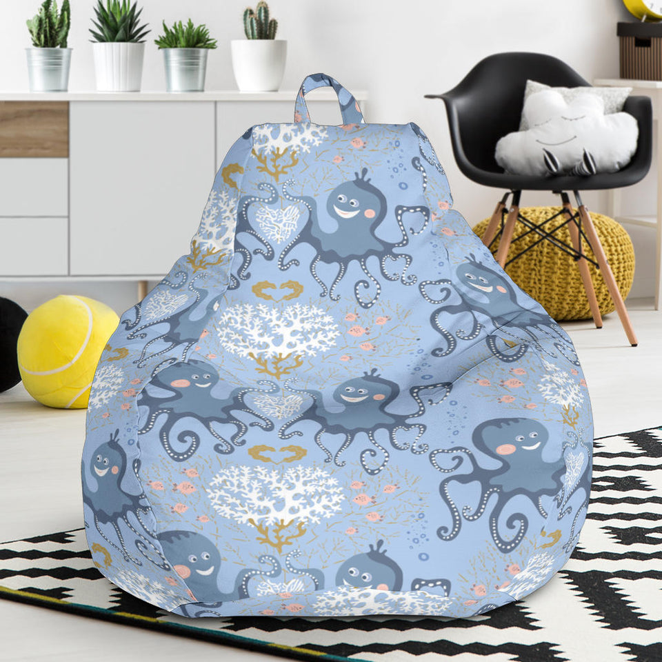 Octopus Heart Pattern Bean Bag Cover