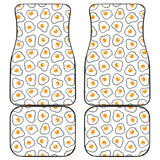 Fried Eggs Pattern Print Design 05 Front and Back Car Mats