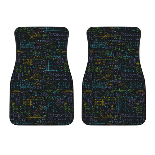 Math Pattern Print Design 04 Front Car Mats