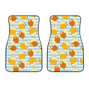 Beer Glass Pattern Front Car Mats