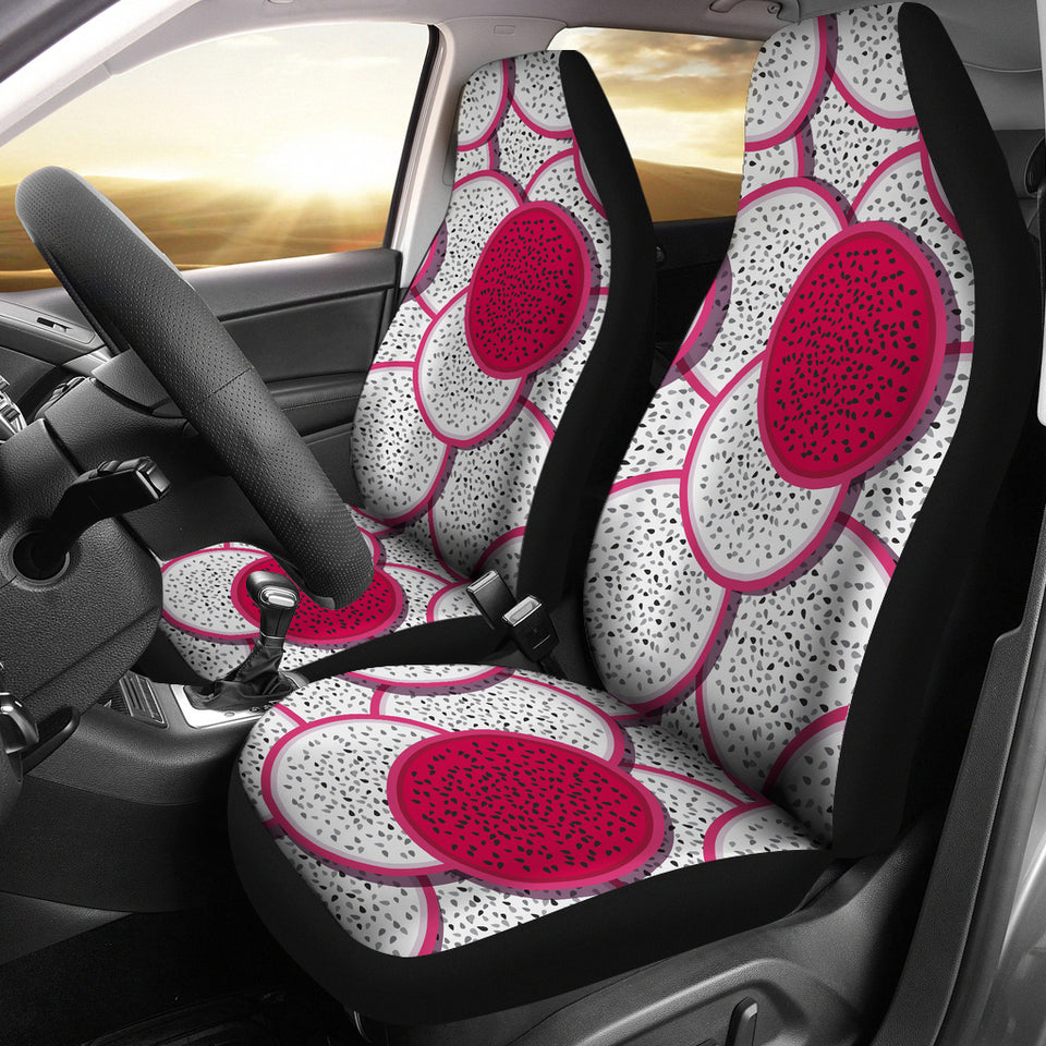 Sliced Dragon Fruit Pattern Universal Fit Car Seat Covers
