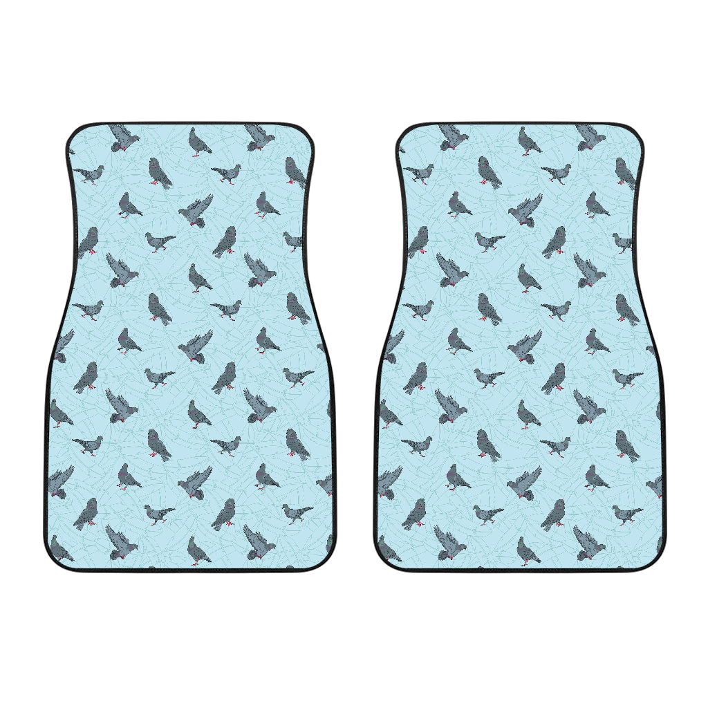 Pigeon Pattern Print Design 02 Front Car Mats