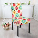 Ladybug Pattern Print Design 02 Dining Chair Slipcover
