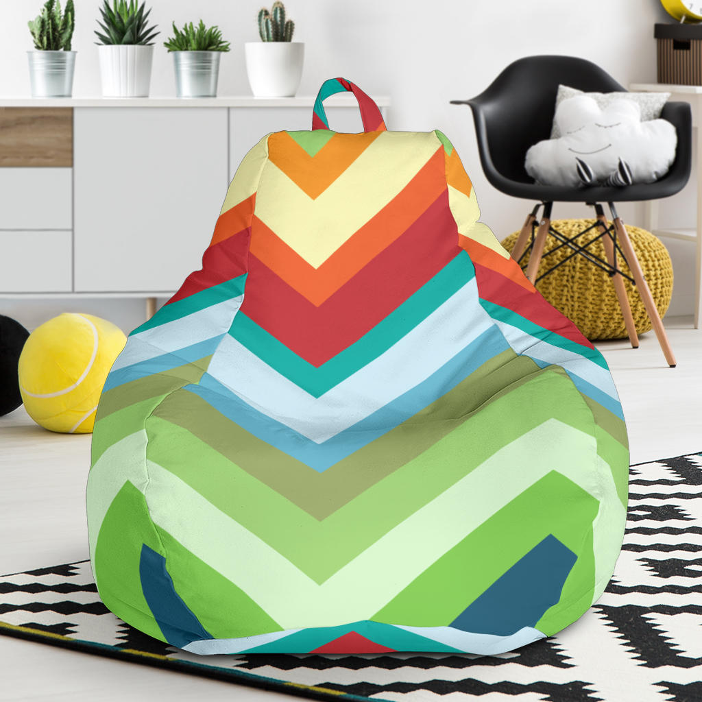 Rainbow Zigzag Chavron Pattern Bean Bag Cover