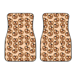 Pretzels Pattern Print Design 02 Front Car Mats