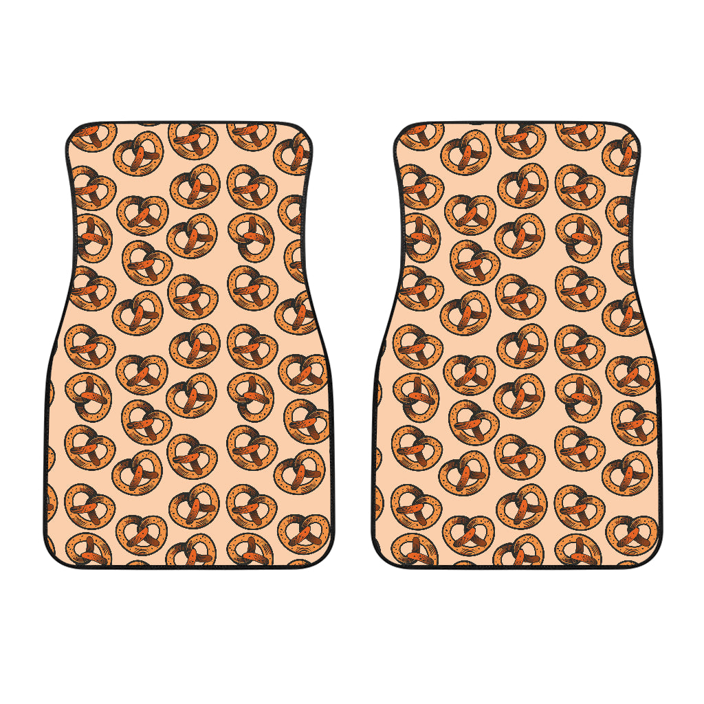 Pretzels Pattern Print Design 02 Front Car Mats