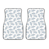 Hippopotamus Pattern Print Design 01 Front Car Mats