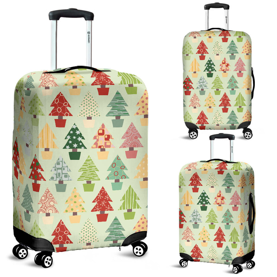 Christmas Tree Pattern Backgroind Luggage Covers