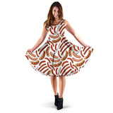 Sausage Pattern Print Design 05 Sleeveless Midi Dress