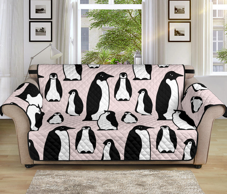 Penguin Pattern Background Sofa Cover Protector