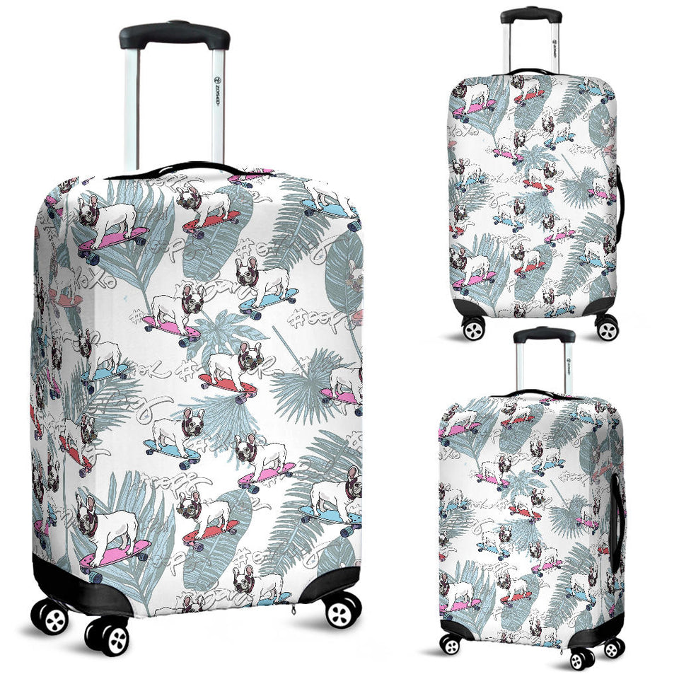French Bulldog Skating Pattern Luggage Covers