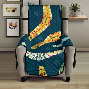Boomerang Aboriginal Pattern Dark Background Chair Cover Protector