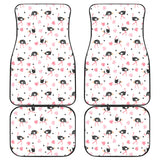 Ostrich Pattern Print Design 03 Front and Back Car Mats