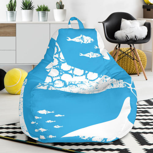 Shark Pattern Blue Theme Bean Bag Cover