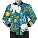 Polar Bear Pattern Men Bomber Jacket