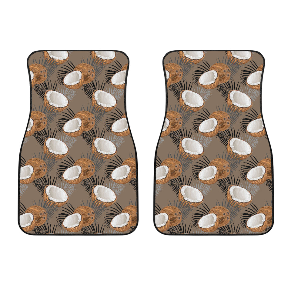 Coconut Pattern Print Design 02 Front Car Mats