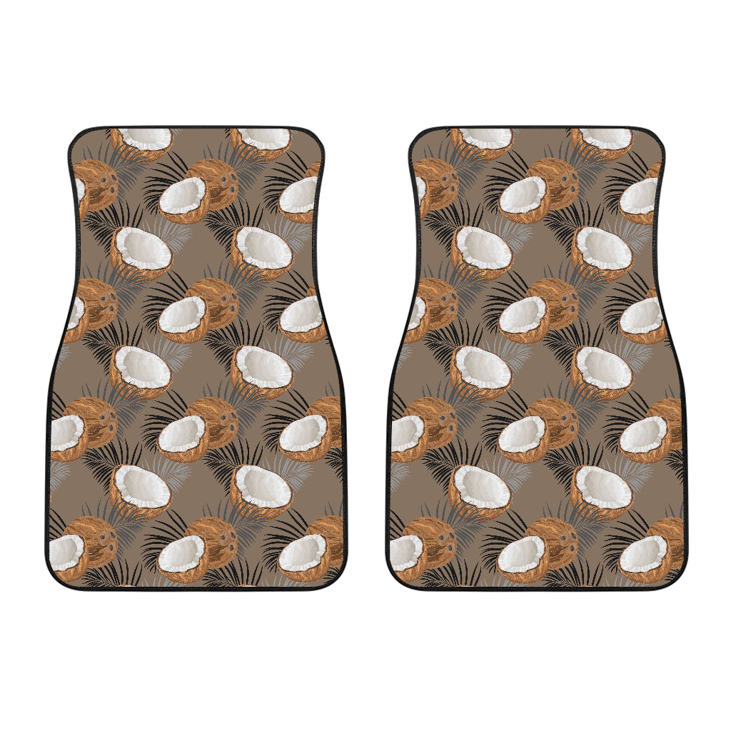 Coconut Pattern Print Design 02 Front Car Mats