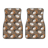 Coconut Pattern Print Design 02 Front Car Mats