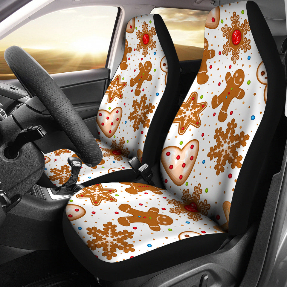 Christmas Cookie Pattern Universal Fit Car Seat Covers