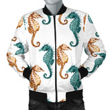 Seahorse Pattern Background Men Bomber Jacket