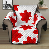 Red Maple Leaves Pattern Recliner Cover Protector