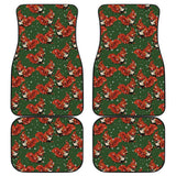 Squirrel Pattern Print Design 03 Front and Back Car Mats