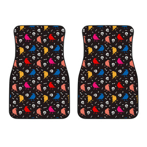 Colorful Crow Pattern Front Car Mats