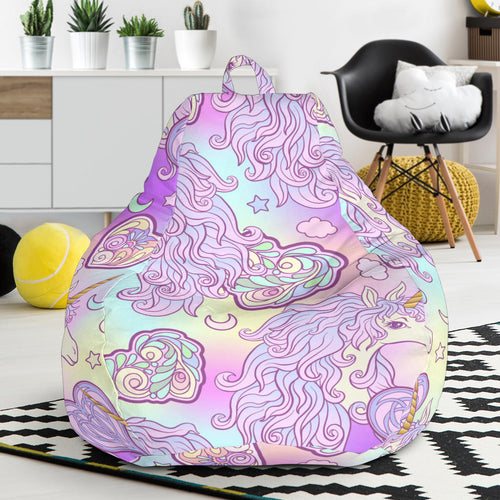 Unicorn Heart Pattern Bean Bag Cover