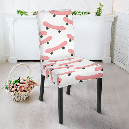 Skate Board Pattern Print Design 05 Dining Chair Slipcover