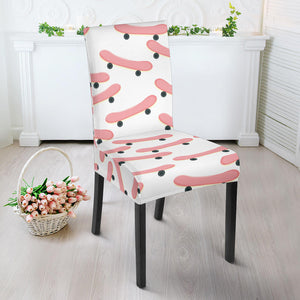 Skate Board Pattern Print Design 05 Dining Chair Slipcover