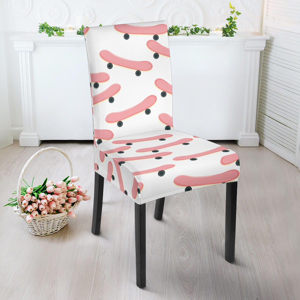 Skate Board Pattern Print Design 05 Dining Chair Slipcover