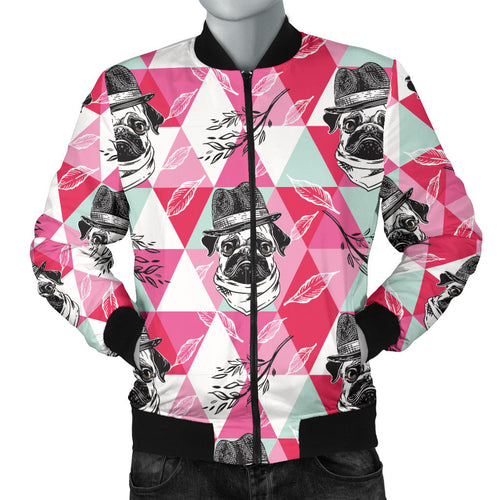 Pug Pattern Men Bomber Jacket